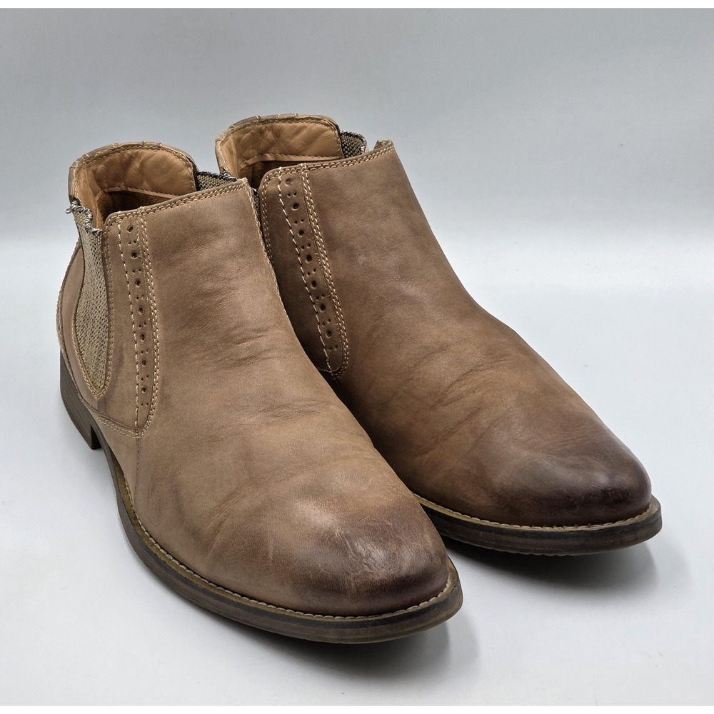 Steve Madden Paxton‎ Chelsea Boots Mens 11.5 Distressed Brown Leather